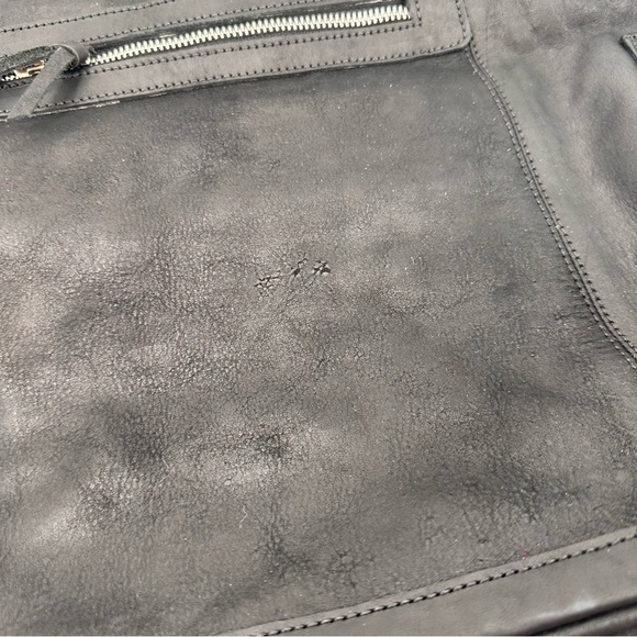 Little Guatemala large CDB black/white/grey front panel huipil black leather - Picture 5 of 6